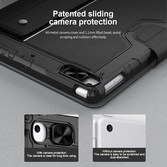 Nillkin Bumper Combo Flip Cover με Πληκτρολόγιο Μαύρη (iPad 2019/2020/2021 10.2'')