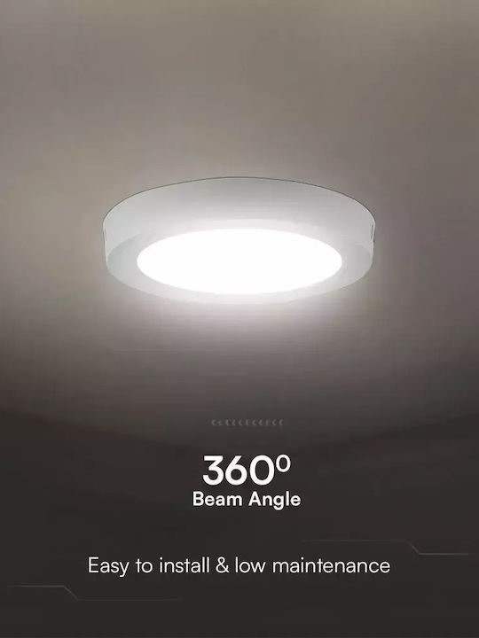 V-TAC Кръгла LED Панел 6W с Неутрално бяло Светлина 4000К
