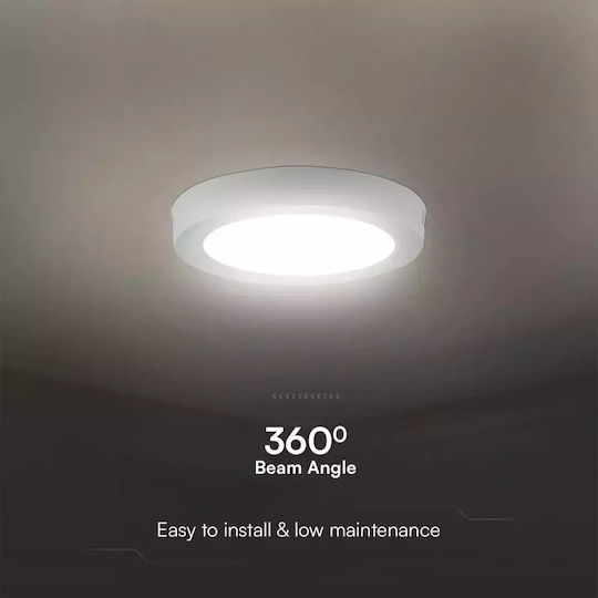 V-TAC Rund LED Panel 6W mit Natürliches Weiß Licht 4000K