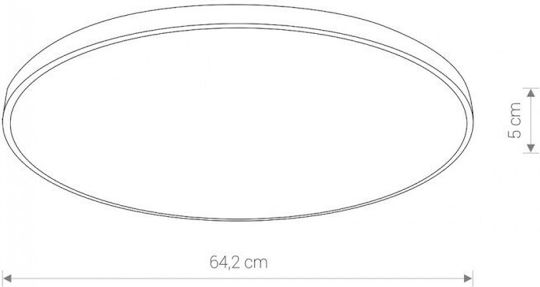 Nowodvorski Στρογγυλό LED Panel 64W με Φυσικό Λευκό Φως 4000K