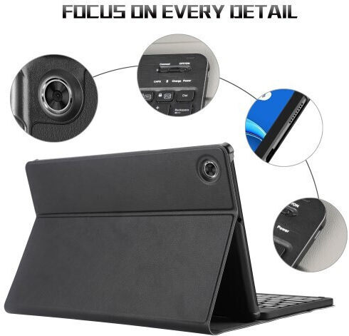 Flip Cover Δερματίνης με Πληκτρολόγιο Μαύρο (Lenovo Tab M10 Plus 10.3")