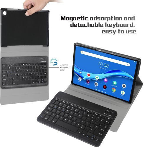 Flip Cover Δερματίνης με Πληκτρολόγιο Μαύρο (Lenovo Tab M10 Plus 10.3")