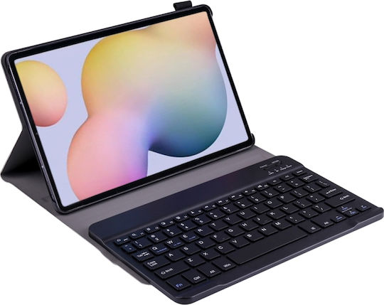 με Αποσπώμενο Bluetooth Flip Cover με Πληκτρολόγιο στα Αγγλικά US Μαύρη (Galaxy Tab S7 / Galaxy Tab S8)