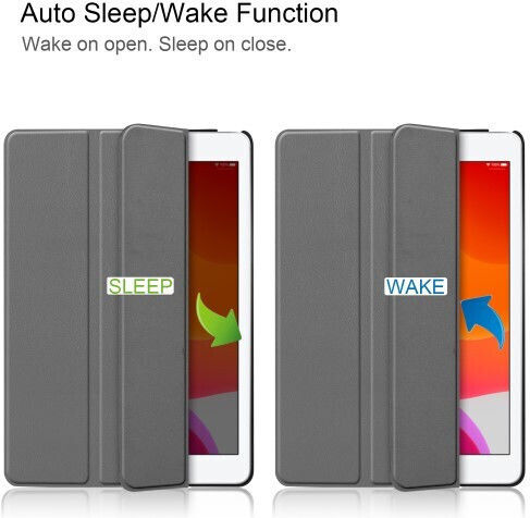 Magnetic 3-fold Flip Cover Γκρι (iPad 2019/2020/2021 10.2'')