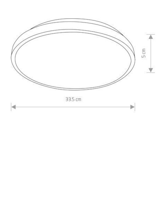 Nowodvorski Rotund Panou LED Putere 22W cu Alb Natural Lumini