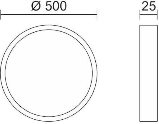 Spot Light Πλαφονιέρα 50εκ. LED