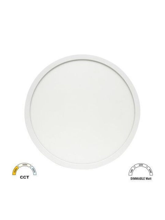 Adeleq Round Outdoor LED Panel 16W with Warm to Cool White Light 28.3cm