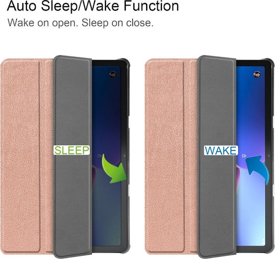 Magnetic 3 Fold Flip Cover Ροζ Χρυσή (Lenovo Tab M10 (3rd Gen) 10.1'')