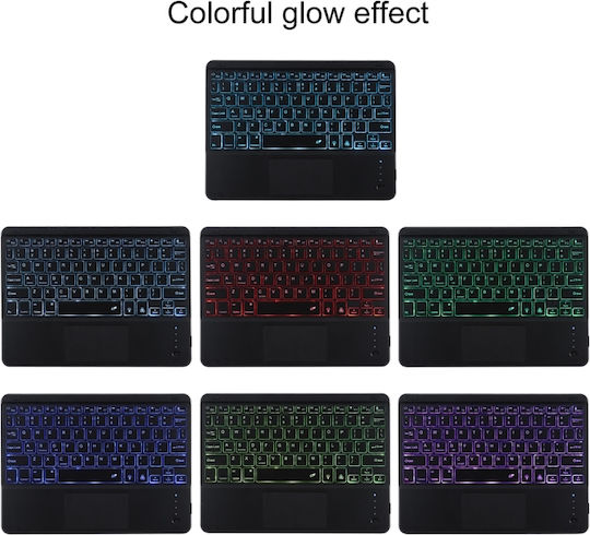 Touchpad Bluetooth Flip Cover με Πληκτρολόγιο στα Αγγλικά US Ροζ (iPad Air 2019 / iPad Pro 2017 10.5")