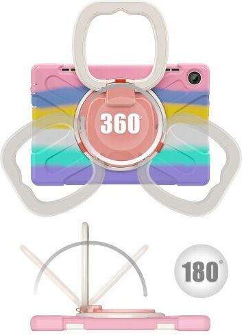 360 X-Armor Kickstand Flip Cover Ανθεκτική Colorful Pink (Lenovo Tab M10 (3rd Gen) 10.1'')
