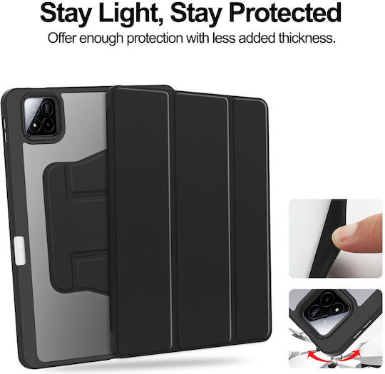Flip Cover Δερμάτινη Μαύρη (Xiaomi Pad 7, Pad 7 Pro)