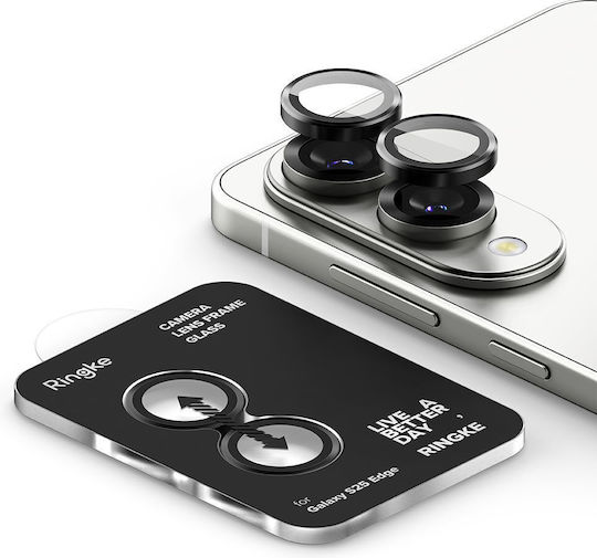 Ringke Προστασία Κάμερας Tempered Glass Μαύρο για το Galaxy S25 Edge