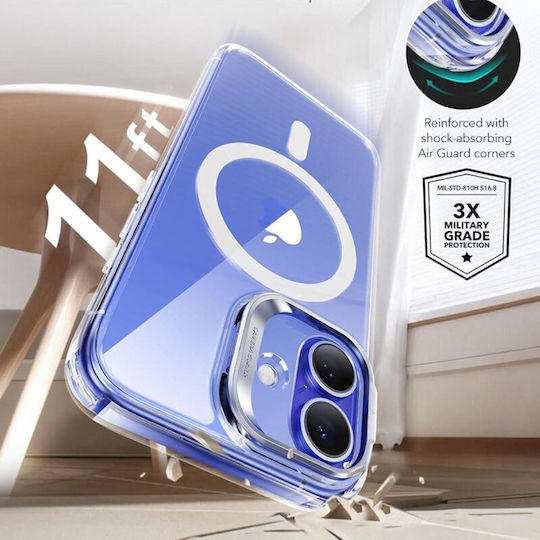 ESR Classic Hybrid Halolock Kickstand Umschlag Rückseite Transparent (iPhone 16 Plus)