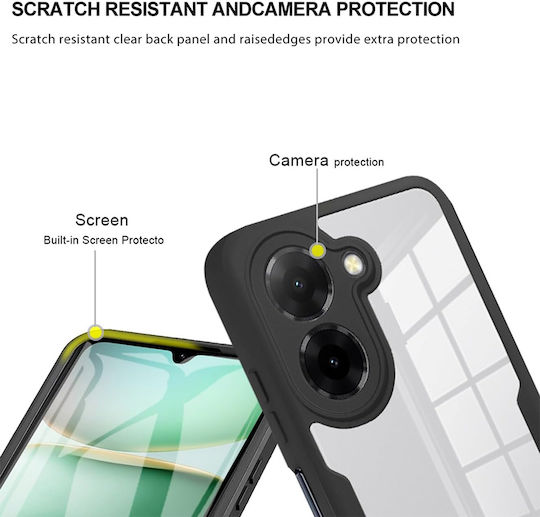 Techsuit ColorVerse 360 Vollschutz Silikon Schwarz (Redmi A5)