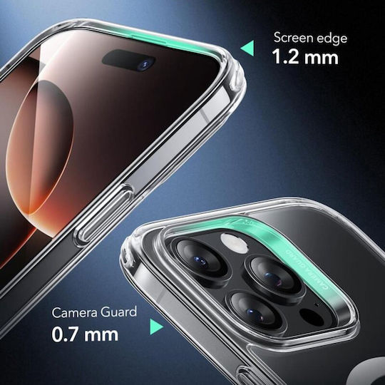 ESR Classic Hybrid Halolock Umschlag Rückseite Transparent (iPhone 17 Pro / iPhone 16 Pro)