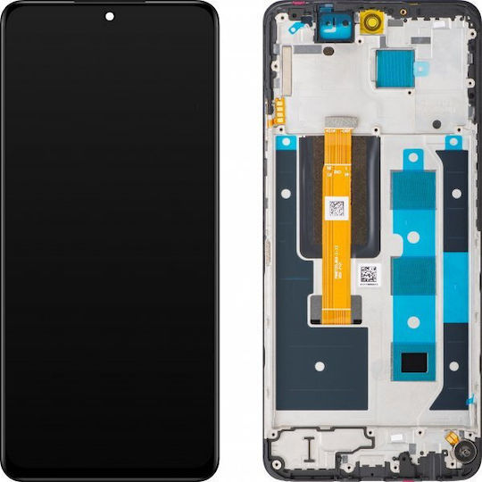 Realme Screen with Touch Mechanism and Frame for Realme 12 5G RMX3999 (Black)