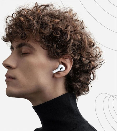 Wiwu T22 In-ear Bluetooth Handsfree Ακουστικά με Θήκη Φόρτισης Λευκά