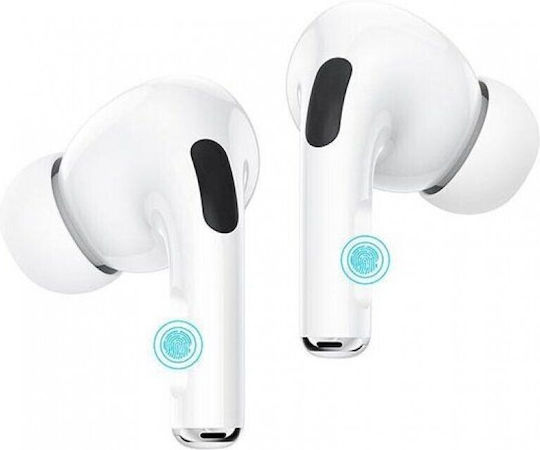 Blavec In-ear Bluetooth Handsfree Ακουστικά με Θήκη Φόρτισης Λευκά
