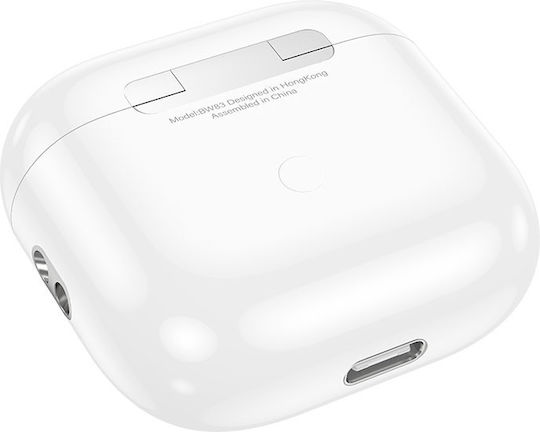 Borofone BW83 Earbud Bluetooth Handsfree Ακουστικά με Θήκη Φόρτισης Λευκά