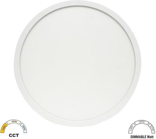 Adeleq Rund Draußen LED Panel 24W mit Warm zu kühlem Weiß Licht