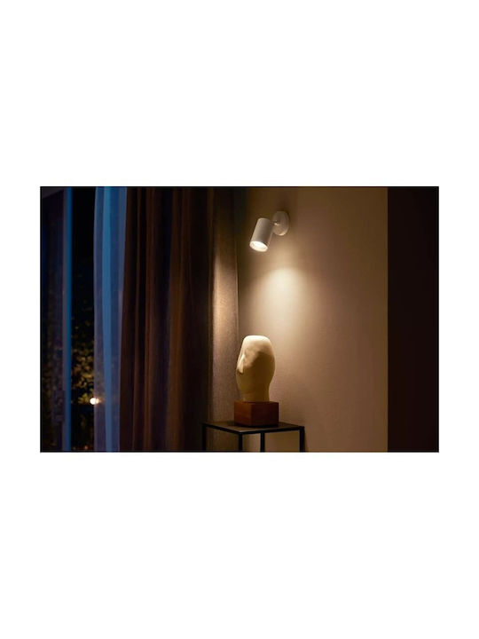 Philips Fugato Μονό Σποτ με Ντουί GU10 σε Λευκό Χρώμα