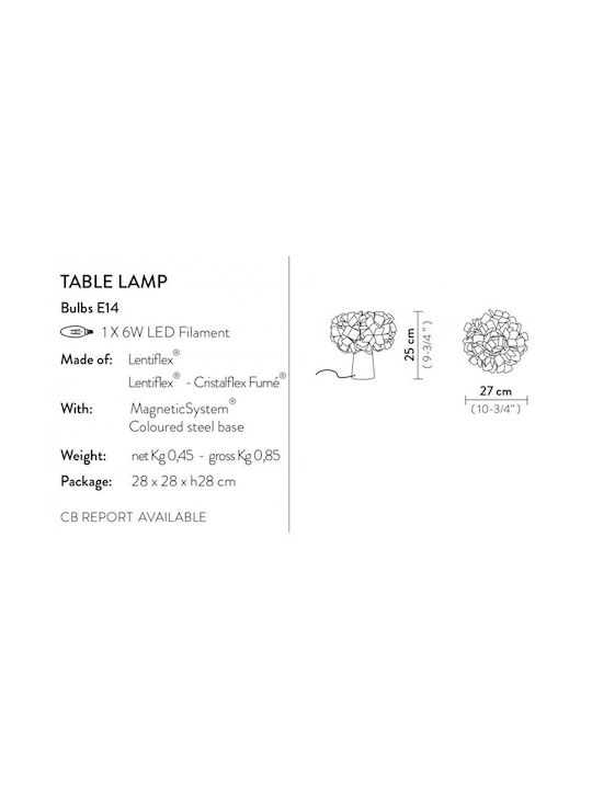 Slamp Decorative Lamp with Socket for Bulb E14 White