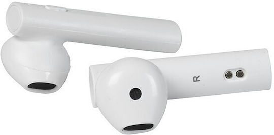 Denver TWS-62 Earbud Bluetooth Handsfree Ακουστικά με Θήκη Φόρτισης Λευκά
