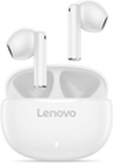 Lenovo E310 Earbud Bluetooth Handsfree Ακουστικά με Θήκη Φόρτισης Λευκά