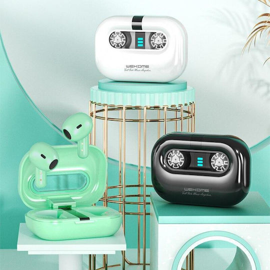 WK Va06 Earbud Bluetooth хендсфри Слушалки с Кутийка за Зареждане Бял