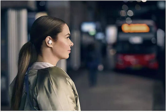 Philips TAT4556 In-ear Bluetooth Handsfree Ακουστικά με Αντοχή στον Ιδρώτα και Θήκη Φόρτισης Λευκά