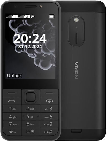 Nokia 230 (2024) Dual SIM Κινητό με Κουμπιά (Αγγλικό Μενού) Μαύρο