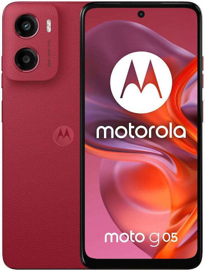 Motorola Moto G05 Dual SIM (8/128GB) Слива Червен