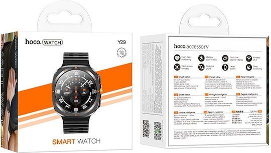 Hoco Y29 Call Aluminium 49mm Smartwatch (Μαύρο)