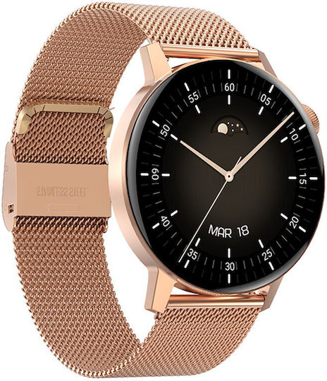 ForeVive 4 SB-350 Stainless Steel Smartwatch with Heart Rate Monitor (Rose Gold)