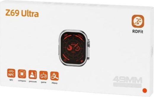 Z69 Ultra 49mm Smartwatch with Heart Rate Monitor (Black)