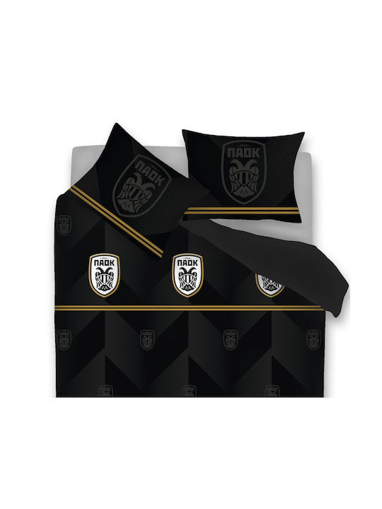 Vesta Home Σετ Μαξιλαροθήκες Μαύρο Paok40 50x70εκ.
