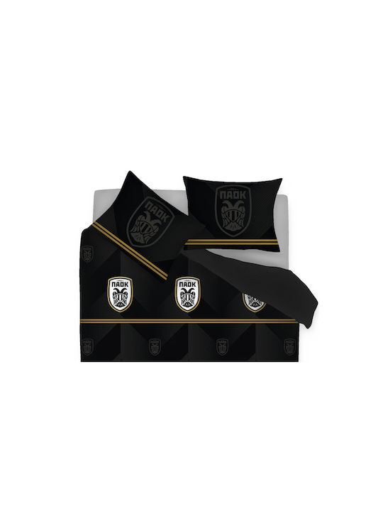 Vesta Home Σετ Μαξιλαροθήκες Μαύρο Paok40 50x70εκ.