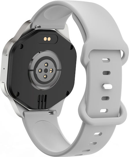 Canyon Hexagon 88 Wasserdicht Smartwatch mit Pulsmesser (Silber)