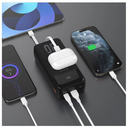 Dudao K15Max Power Bank 30000mAh 22.5W με Θύρα USB-A και Θύρα USB-C Power Delivery / Quick Charge Μαύρο