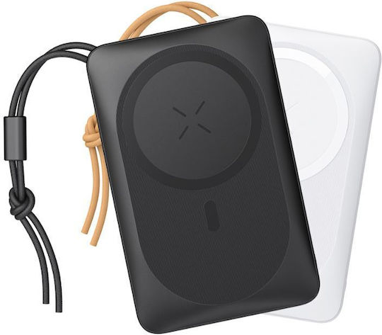 Veger MagOn Magnetic Wireless MagSafe Power Bank 10000mAh 20W cu Port USB-A și Port USB-C Livrarea energiei / Quick Charge 3.0 Gri