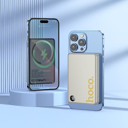 Hoco Q34 MagSafe Power Bank 10000mAh 20W with USB-C Port Power Delivery Titanium