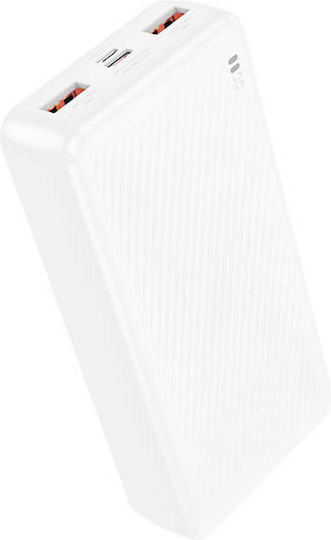 Borofone BJ56 Graceful Power Bank 10000mAh 22.5W με 2 Θύρες USB-A Μαύρο