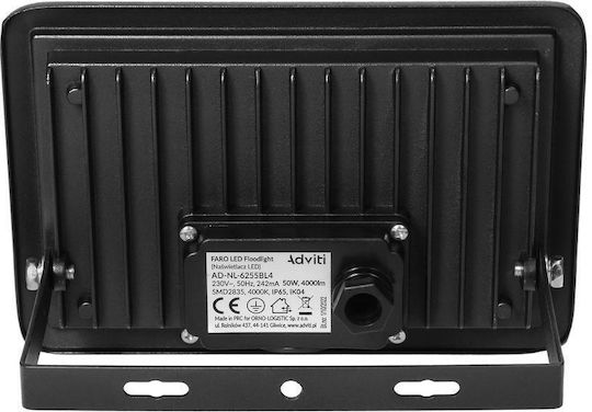Orno Στεγανός Προβολέας LED 50W Φυσικό Λευκό 4000K IP65