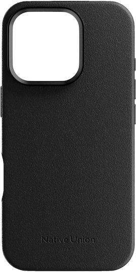 Native Union Back Cover Δερμάτινο Μαύρο (iPhone 16 Pro)