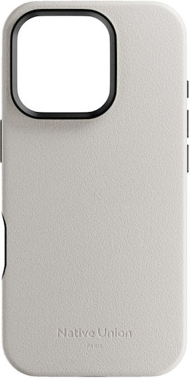 Native Union Back Cover Δερμάτινο Γκρι (iPhone 16 Pro Max)