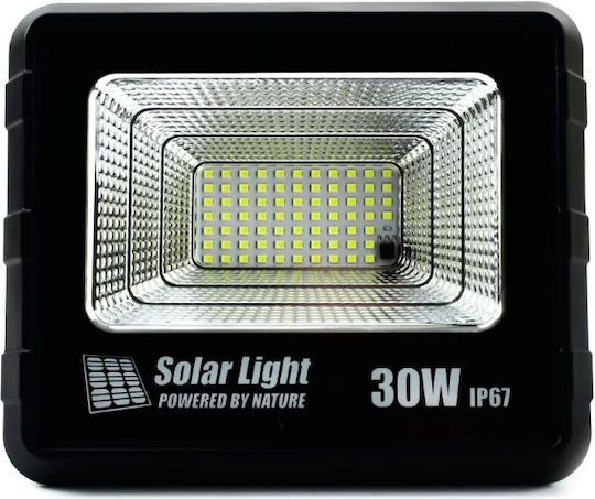 GDPLUS Στεγανός Ηλιακός Προβολέας LED 30W Ψυχρό Λευκό 6500K IP67
