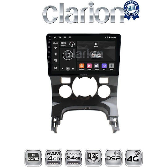 Clarion Car Audio System for Peugeot 206 / 3008 2016 (Bluetooth/USB/WiFi/GPS/Apple-Carplay/Android-Auto)