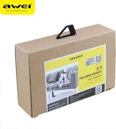 Awei X3 Mobile Phone Stand with Extension Arm in Black Colour