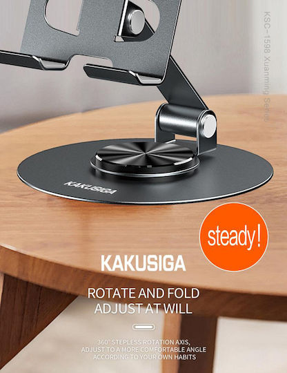 Kakusiga Ksc-1598 Βάση Γραφείου για Κινητό σε Μαύρο χρώμα