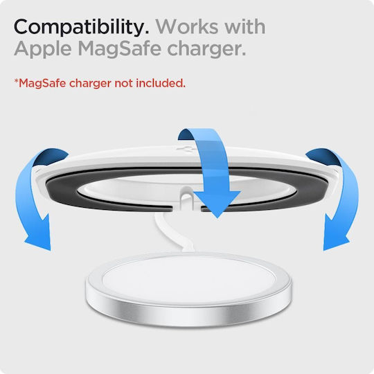 Spigen MagFit Pad Βάση Φόρτισης MagSafe σε Λευκό χρώμα
